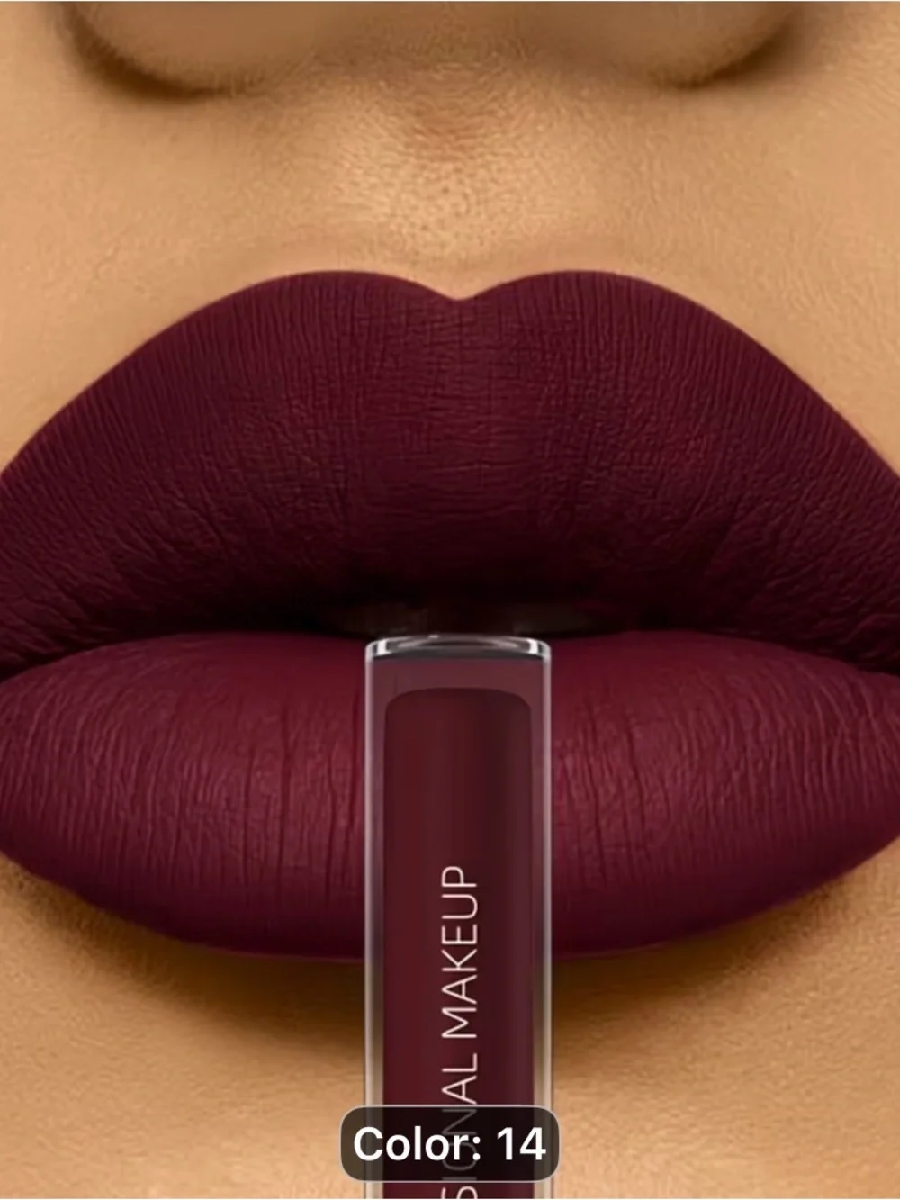 2pcs matte Liquid Lipstick-Deep-waterproof-long lasting Berry-Reddish Brown